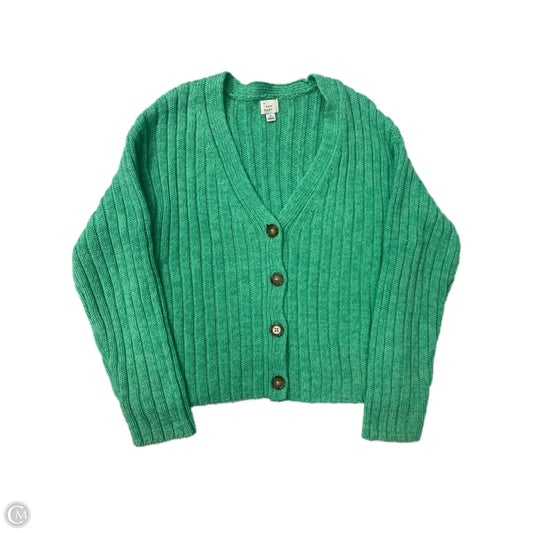 Sweater Cardigan By A New Day In Green, Size: S