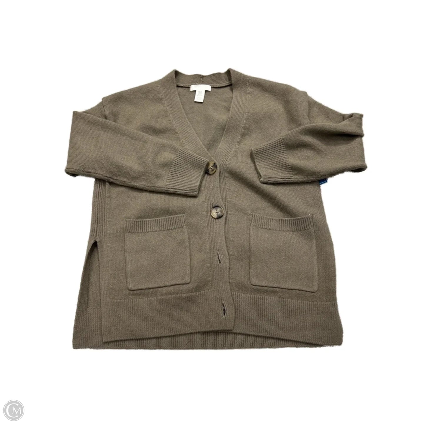 Sweater Cardigan By H&m In Taupe, Size: Xs