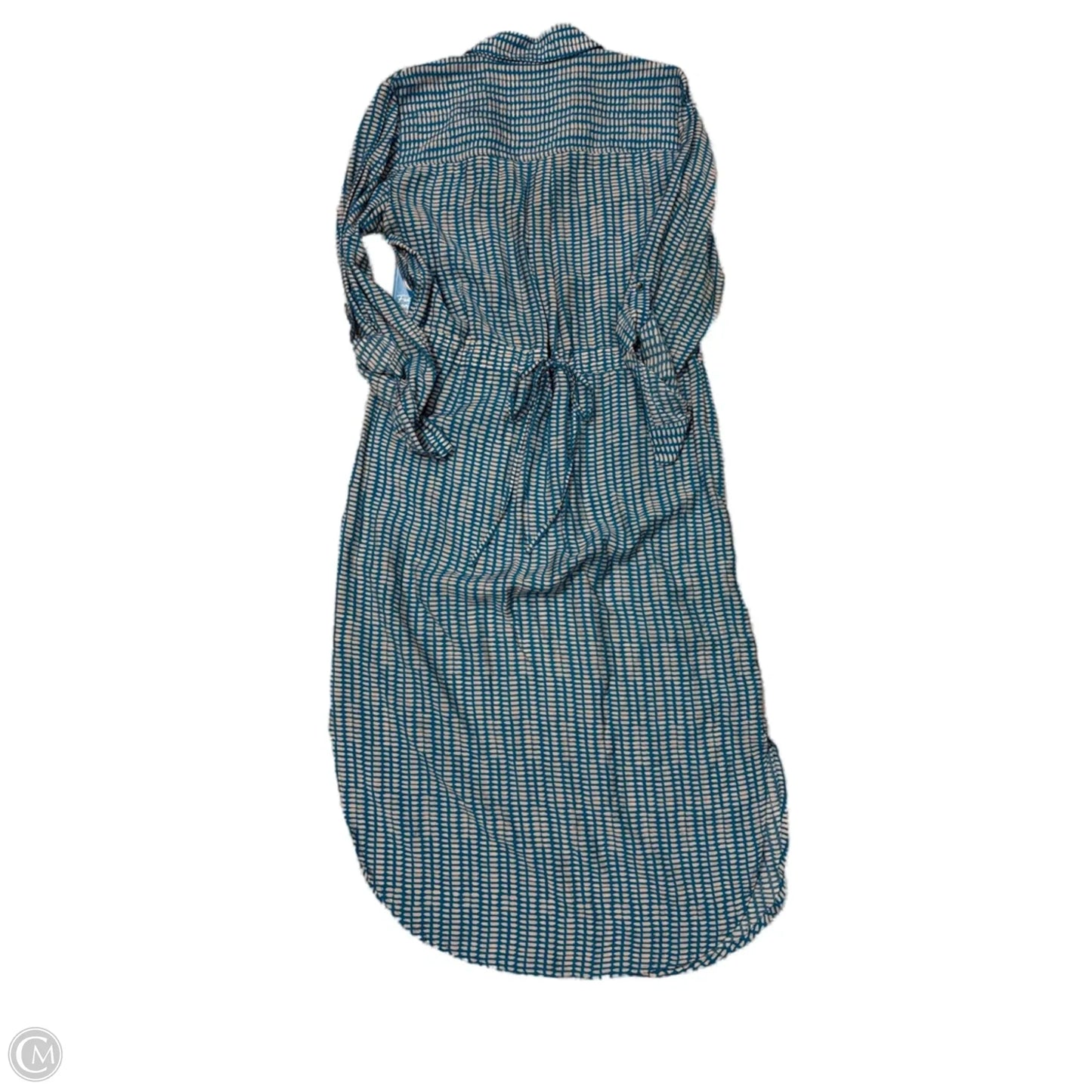 Dress Casual Midi By Maeve In Blue & Cream, Size: S