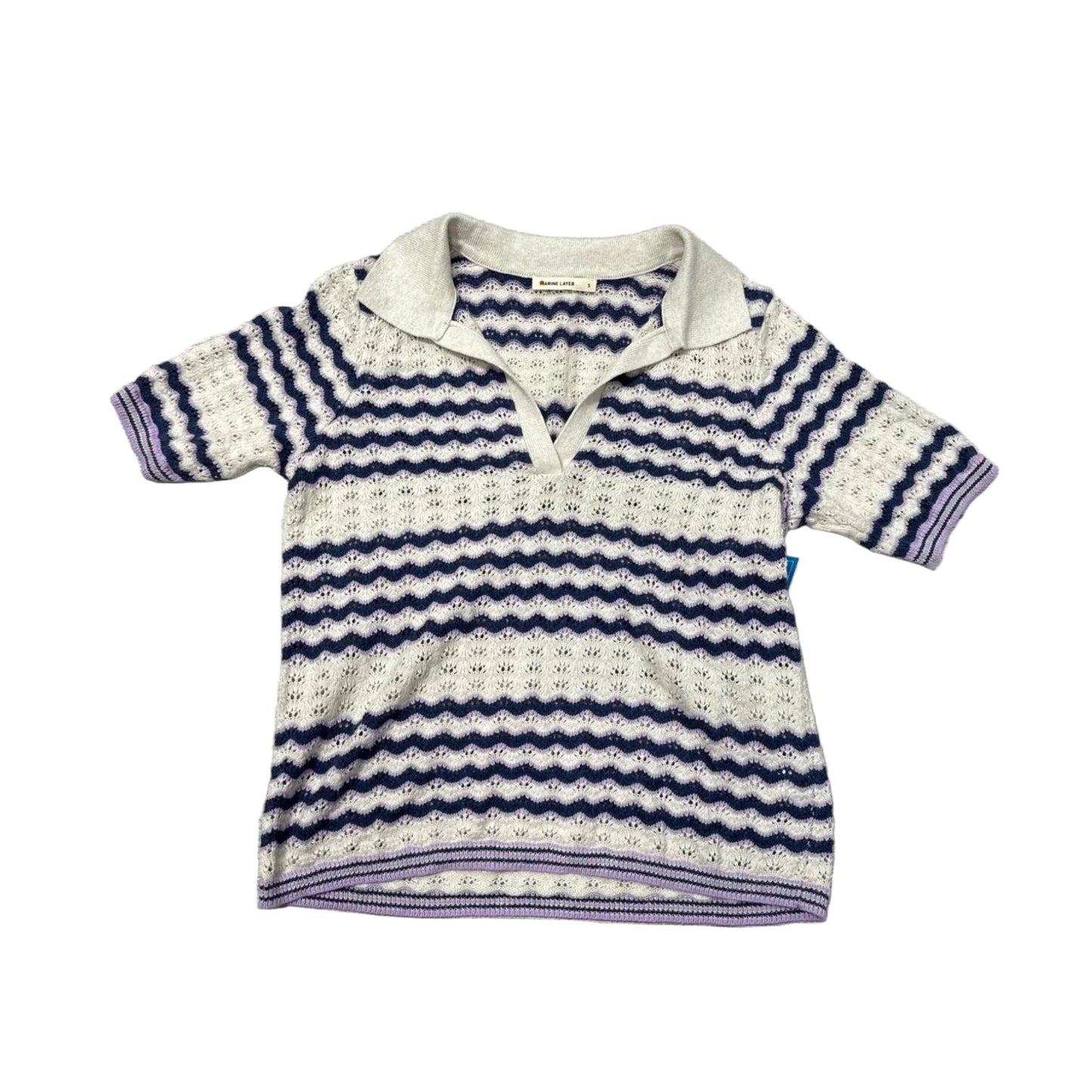 Top Short Sleeve By Marine Layer In Purple & Tan, Size: S