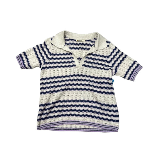 Top Short Sleeve By Marine Layer In Purple & Tan, Size: S