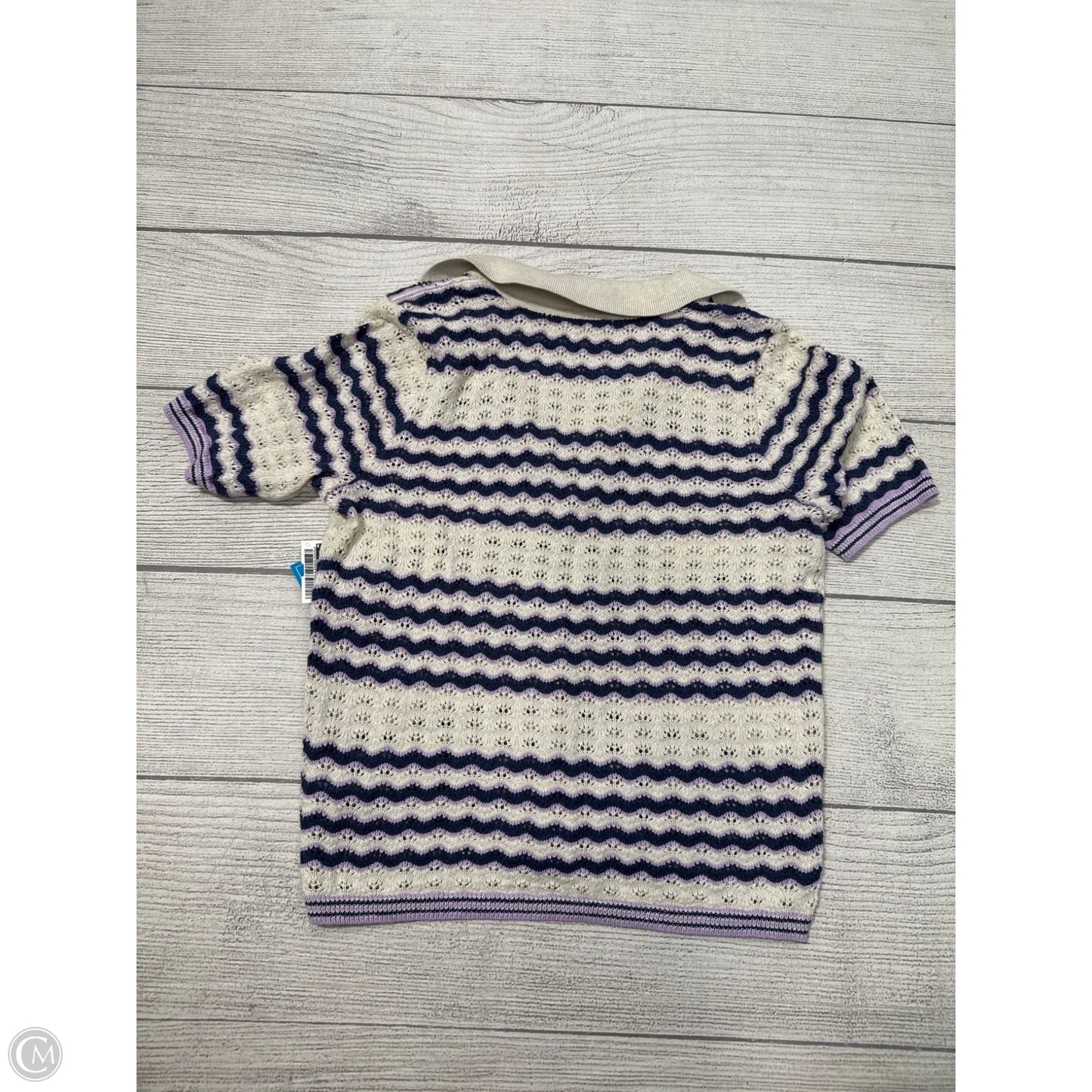 Top Short Sleeve By Marine Layer In Purple & Tan, Size: S