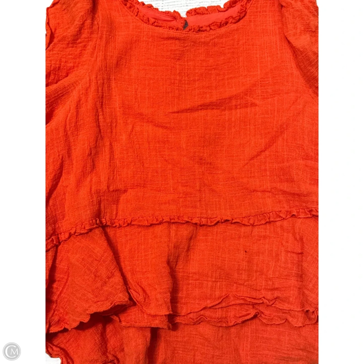 Top Short Sleeve By Maeve In Orange, Size: Xs