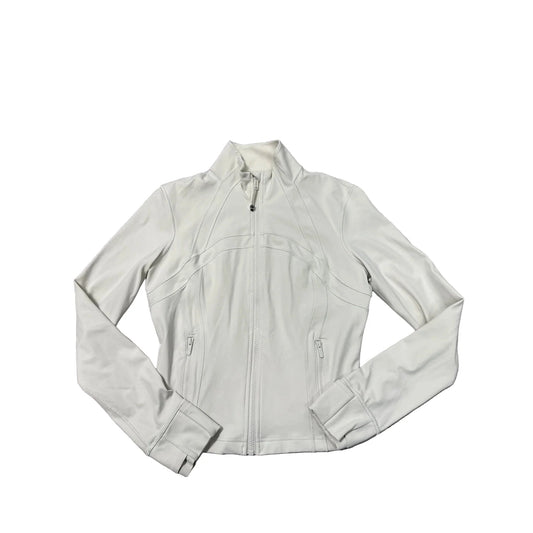 Athletic Jacket By Lululemon In White, Size: M