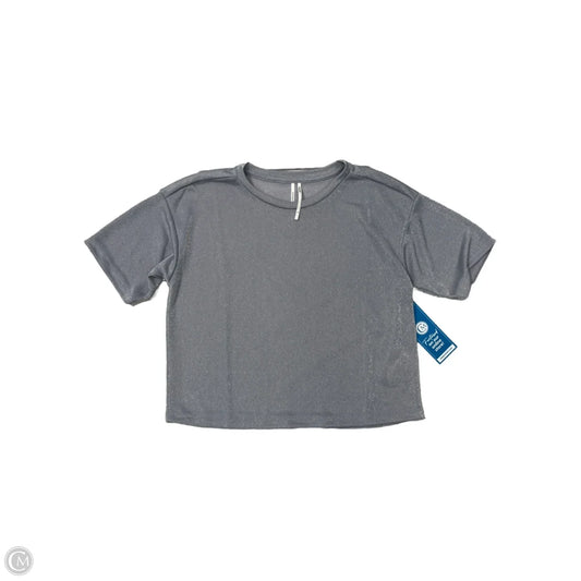 Top Short Sleeve By Anthropologie In Silver, Size: M