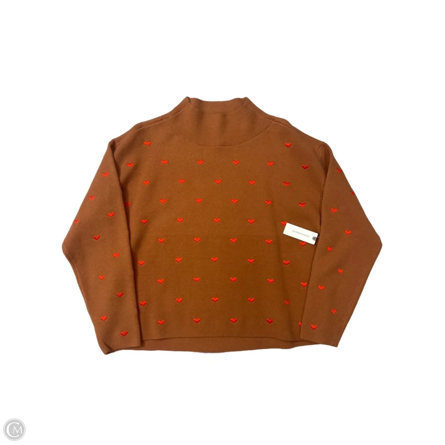 Sweater By Maeve In Red & Tan, Size: Xs