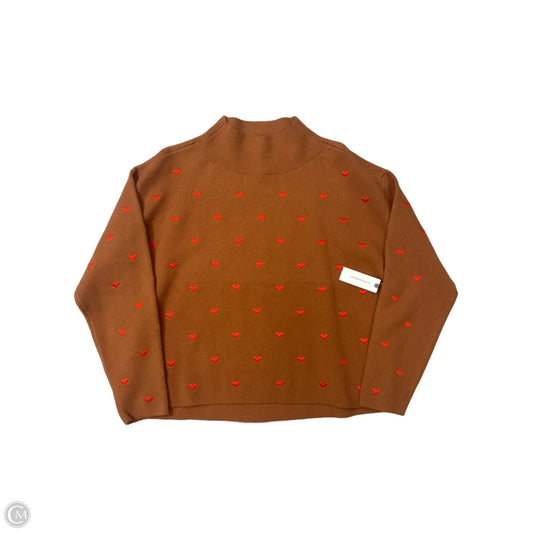 Sweater By Maeve In Red & Tan, Size: Xs