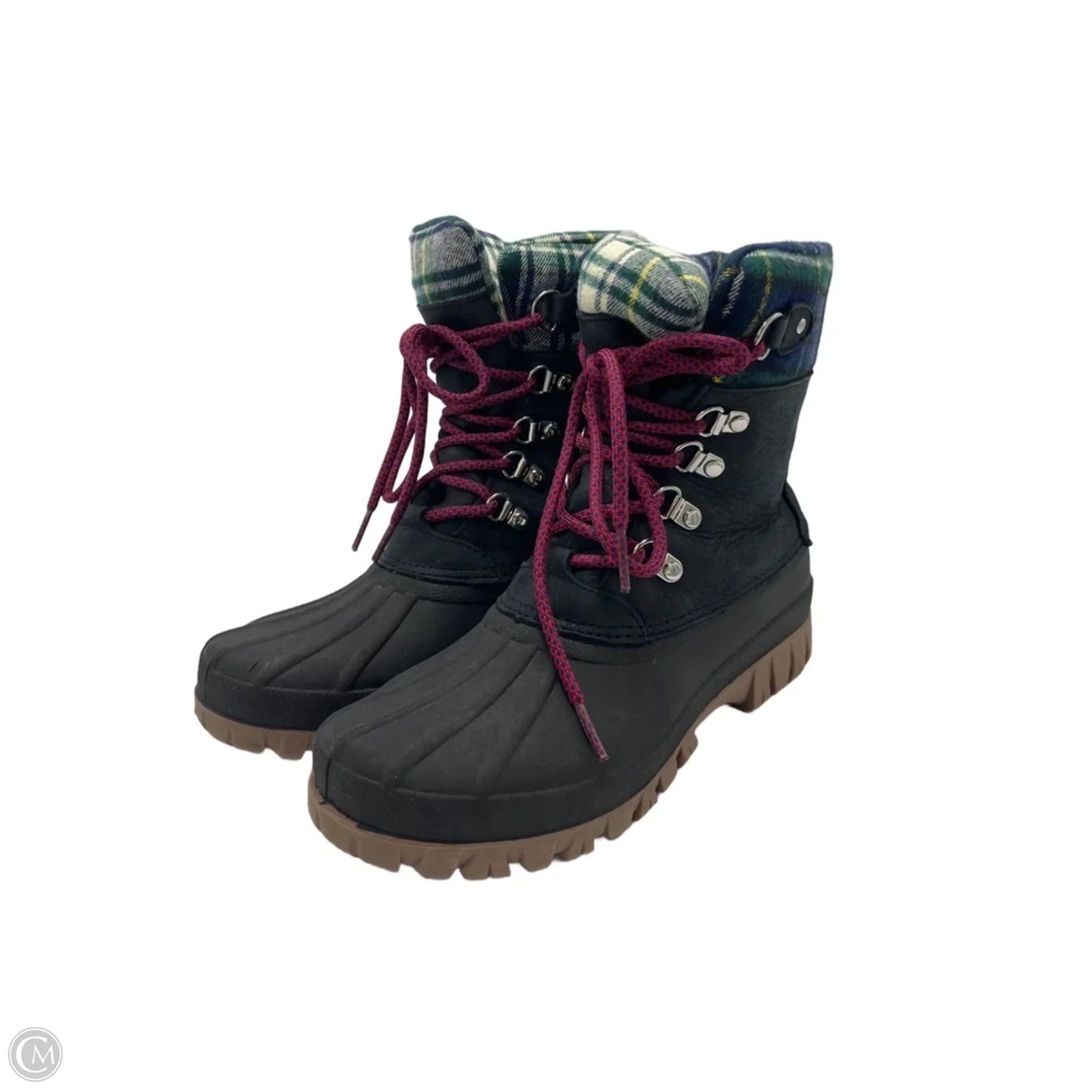 Boots Snow By J. Crew In Plaid Pattern, Size: 8