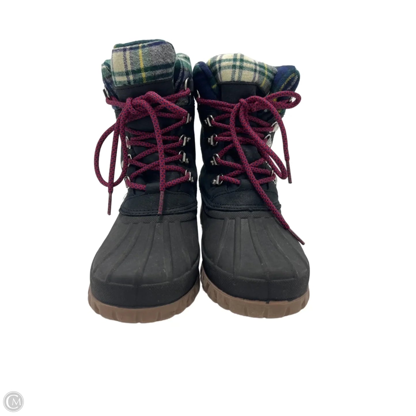Boots Snow By J. Crew In Plaid Pattern, Size: 8