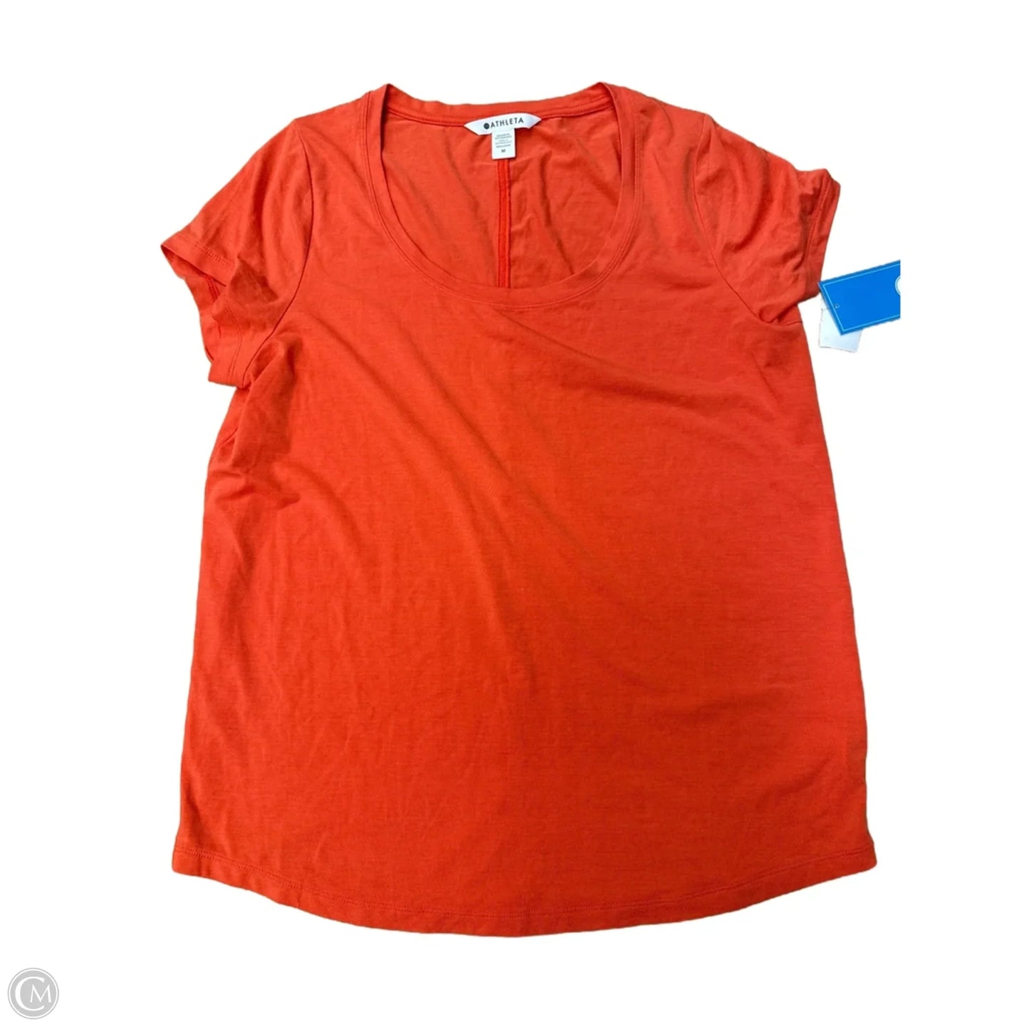 Athletic Top Short Sleeve By Athleta In Orange, Size: M