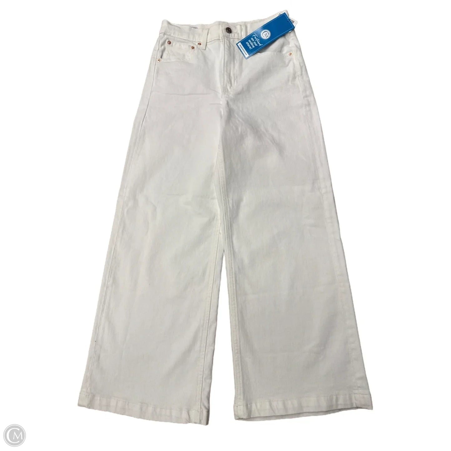 Jeans Wide Leg By Gap In White, Size: 2