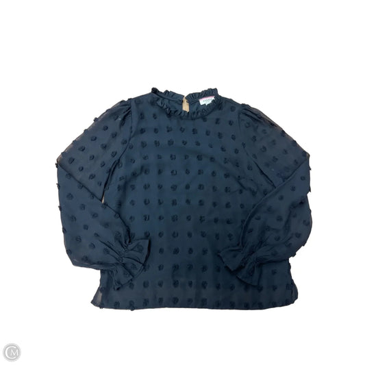 Top Long Sleeve By Andree By Unit In Black, Size: S