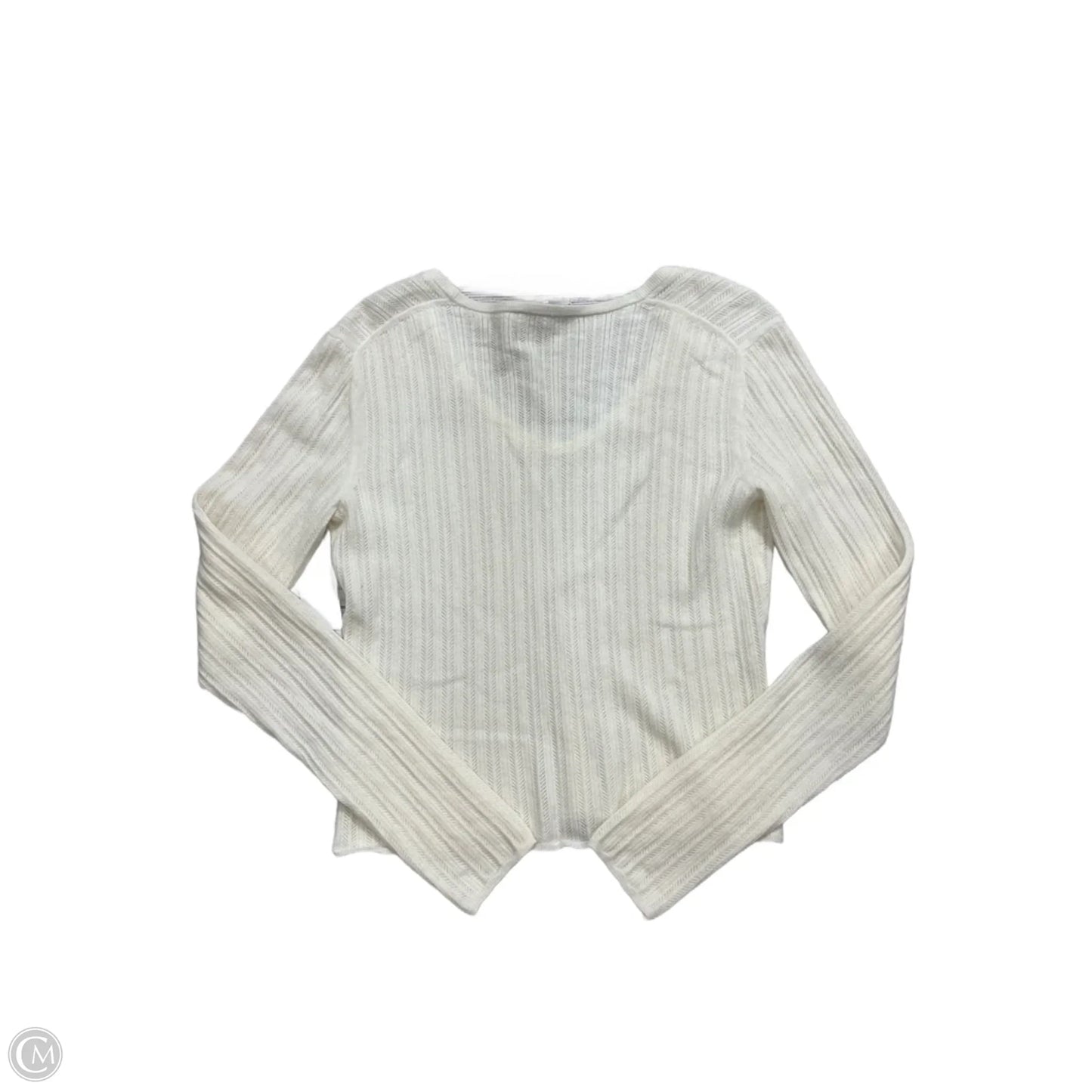 Top Long Sleeve By Vince In White, Size: M