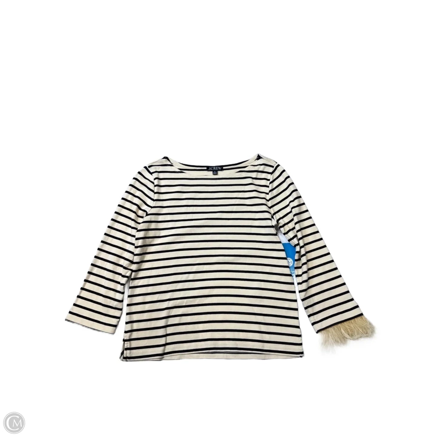 Top Long Sleeve By J. Crew In Black & Tan, Size: M