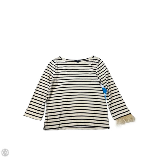 Top Long Sleeve By J. Crew In Black & Tan, Size: M