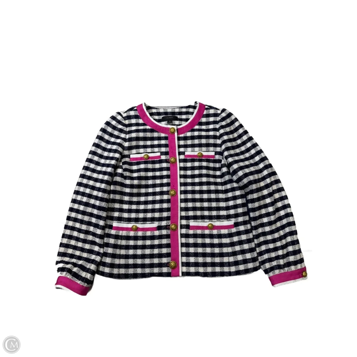 Blazer By J. Crew In Blue & Pink, Size: M