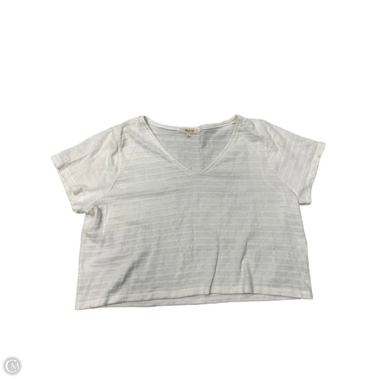 Top Short Sleeve By Madewell In White, Size: L