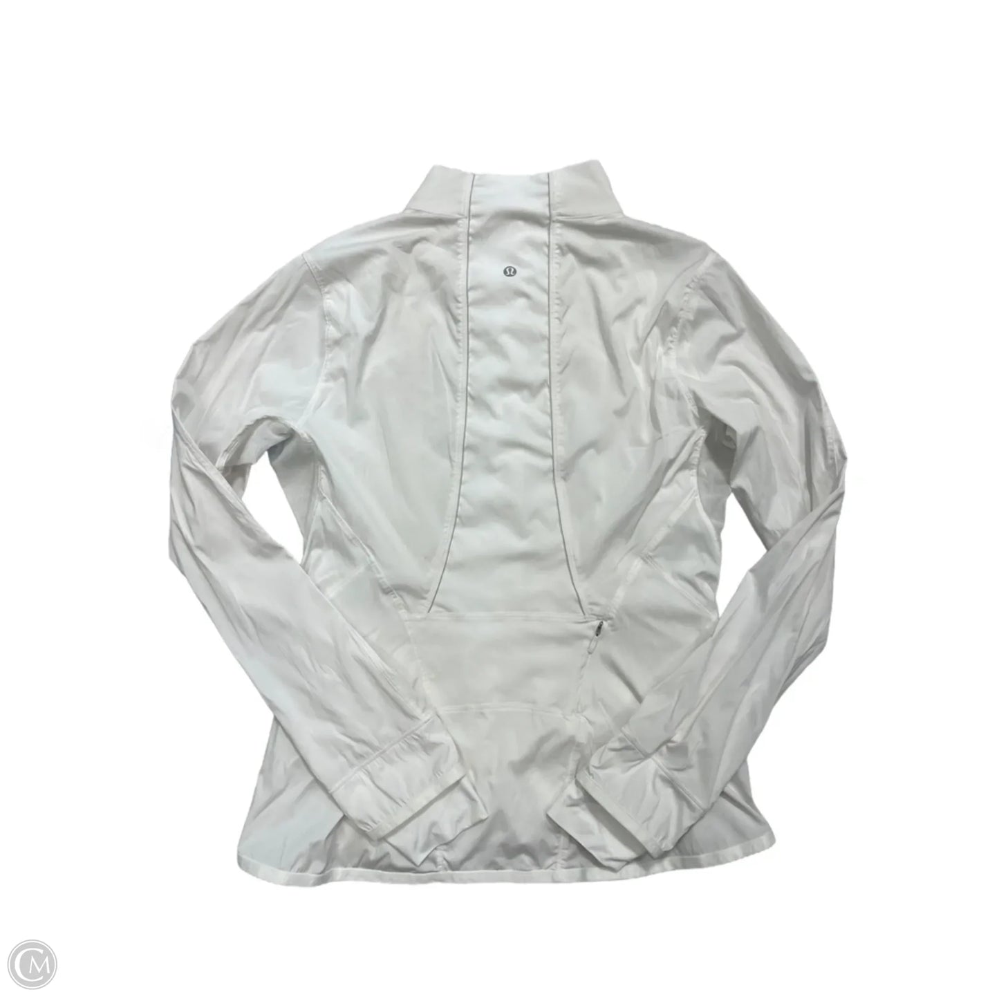 Athletic Jacket By Lululemon In White, Size: M