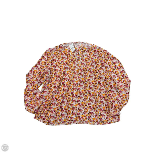 New! Top Long Sleeve By J. Crew In Floral Print, Size: Xxl