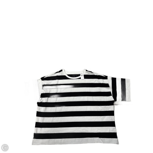 New! Top Short Sleeve By Loft In Striped Pattern, Size: Xxl