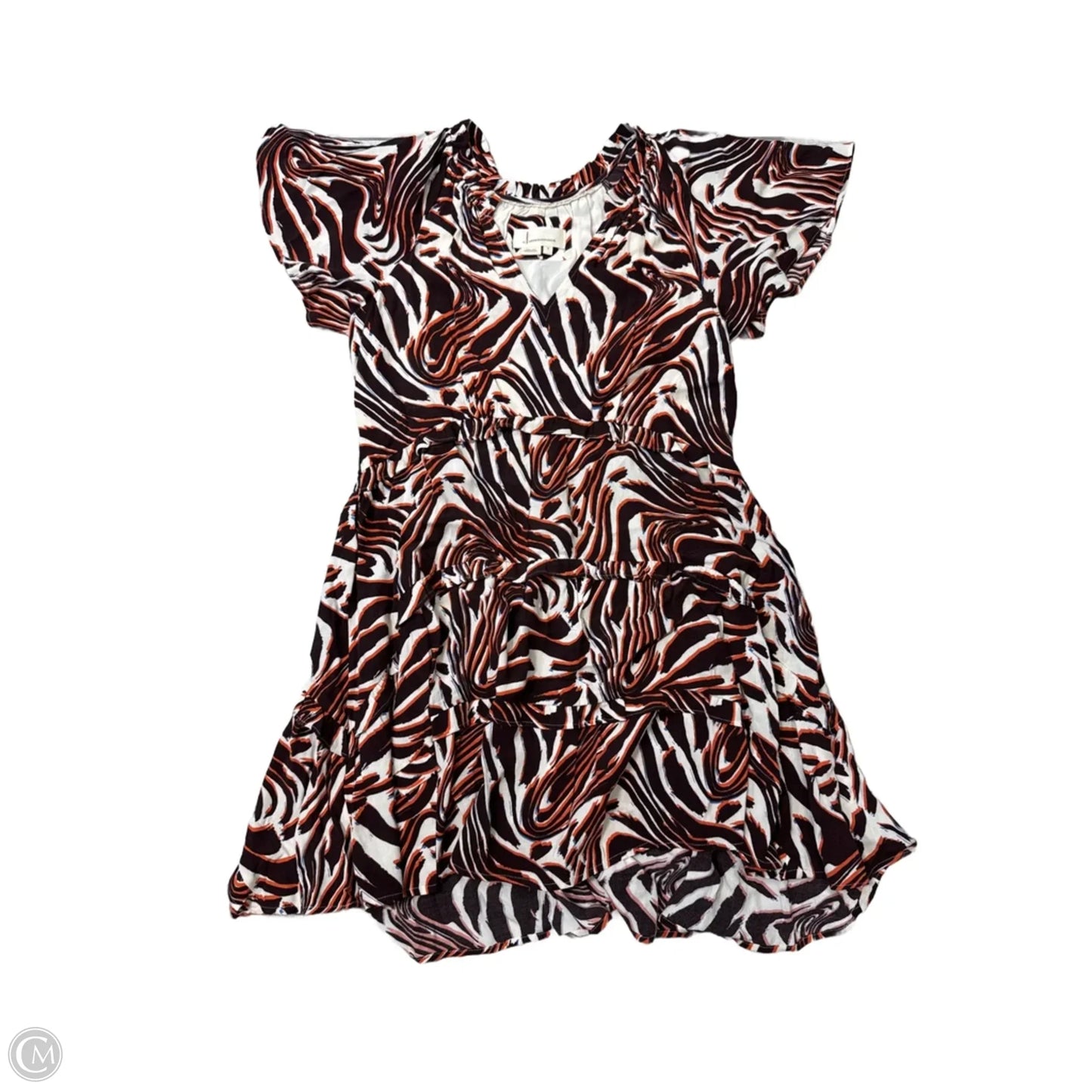 Dress Casual Short By Anthropologie In Brown & White, Size: S