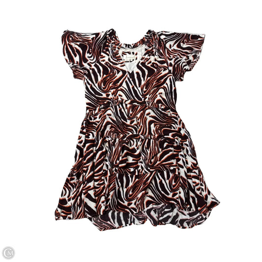 Dress Casual Short By Anthropologie In Brown & White, Size: S