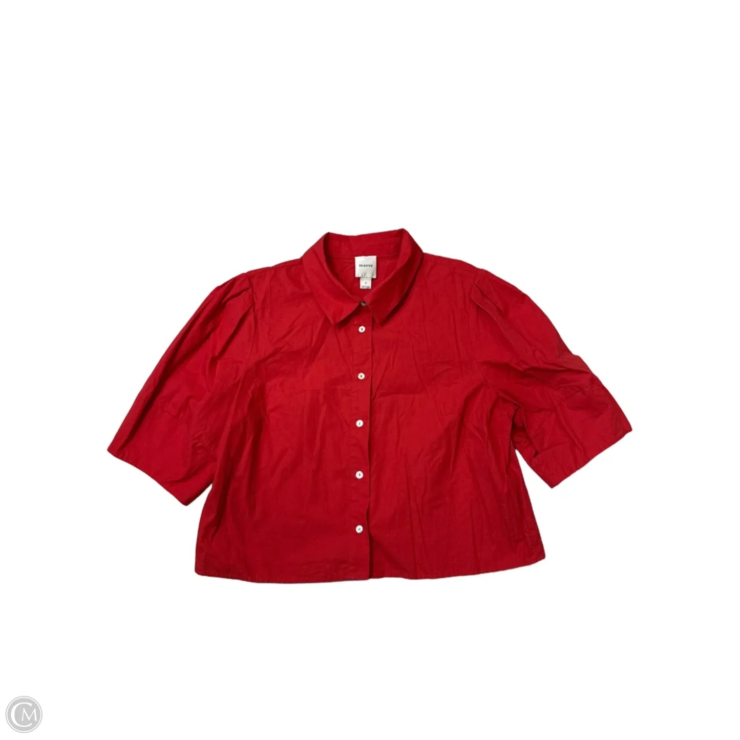 Top Short Sleeve By Maeve In Red, Size: S