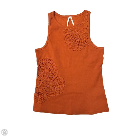 Top Sleeveless By Anthropologie In Orange, Size: M