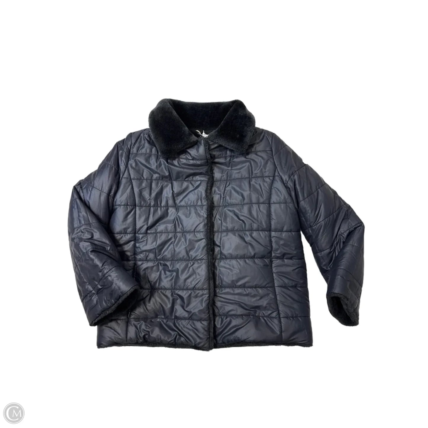 Coat Faux Fur & Sherpa By Armani Jeans In Black, Size: S