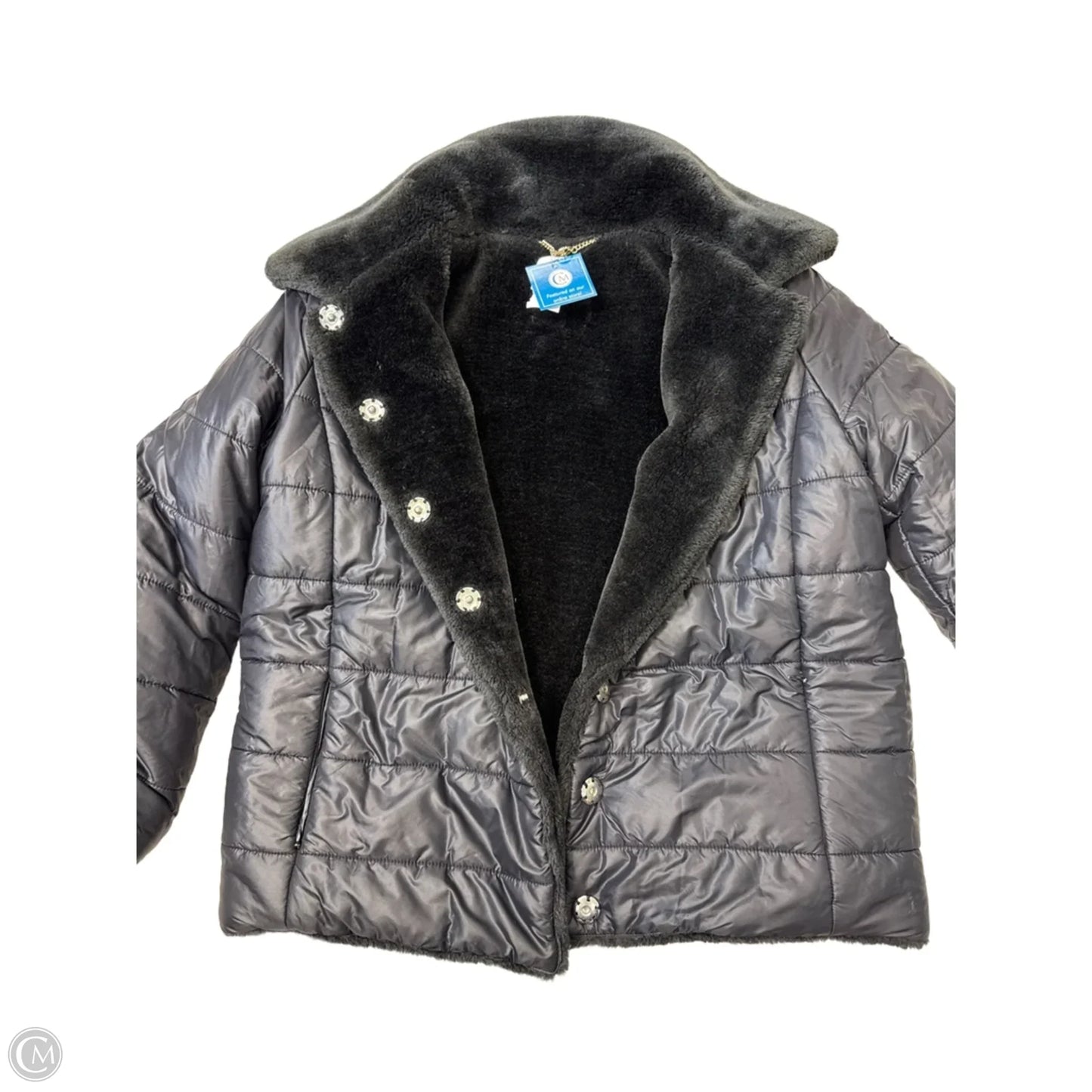 Coat Faux Fur & Sherpa By Armani Jeans In Black, Size: S