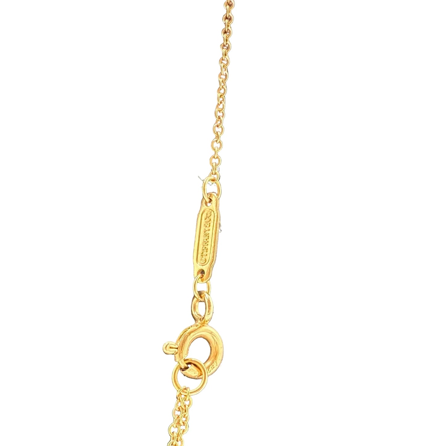 T Smile Necklace in Rose Gold with Diamonds By Tiffany and Company