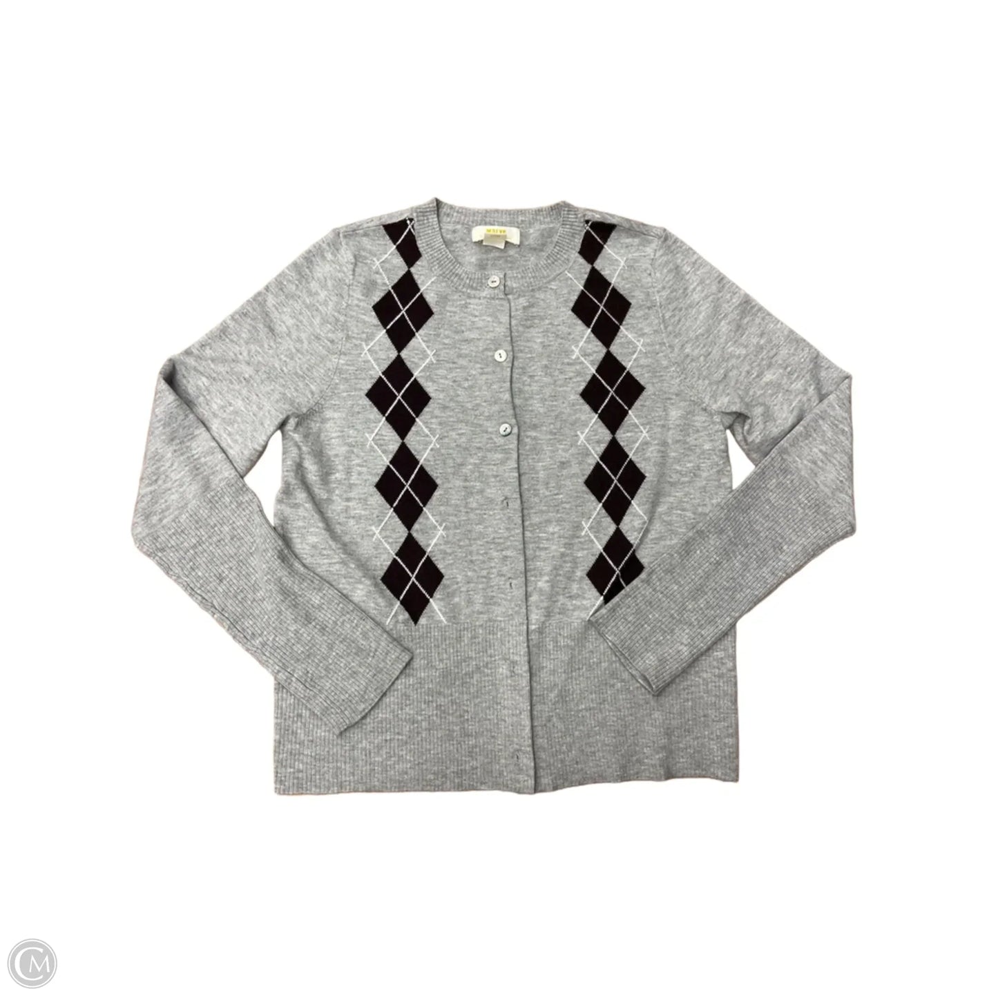 Sweater By Maeve In Grey & White, Size: S