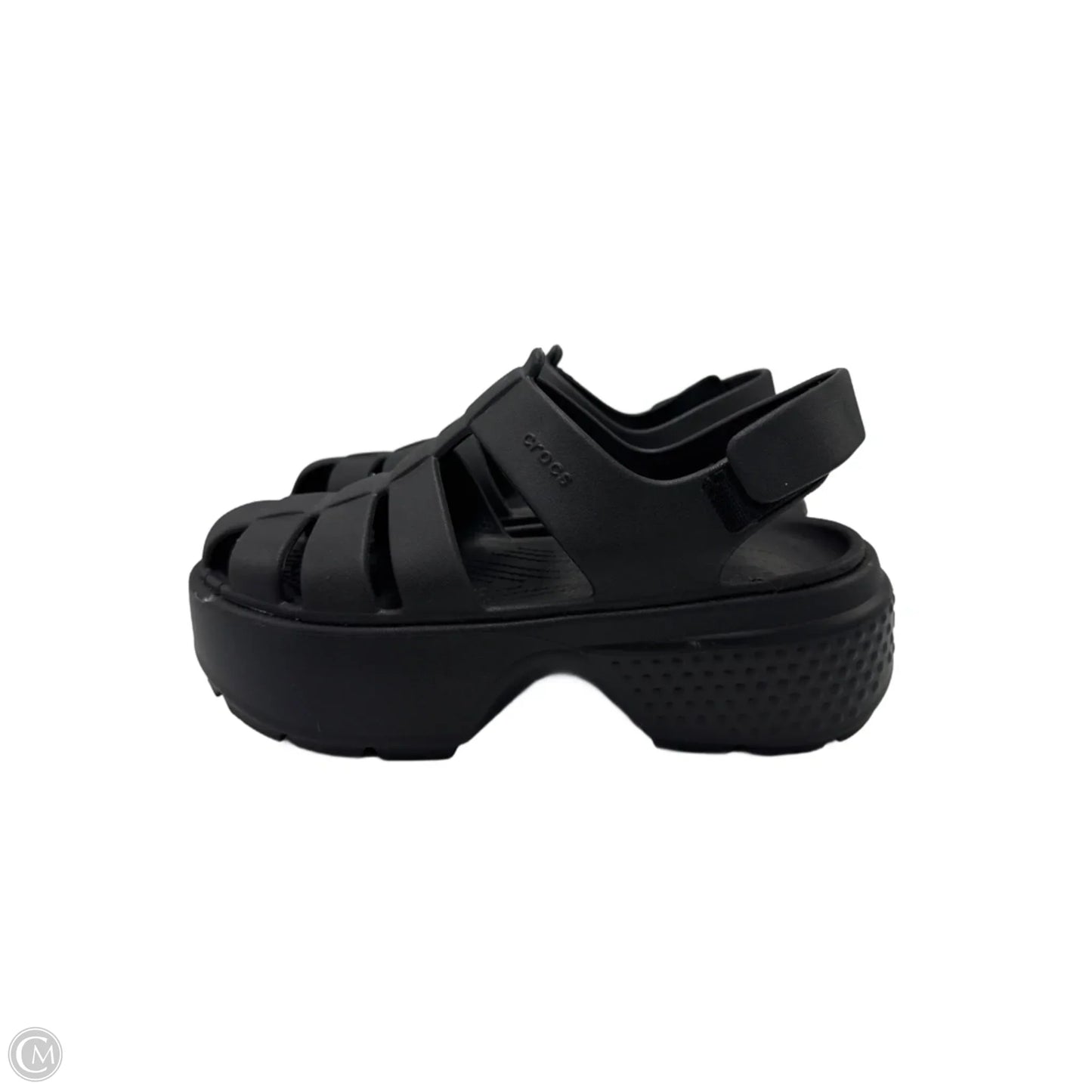 Shoes Flats By Crocs In Black, Size: 7