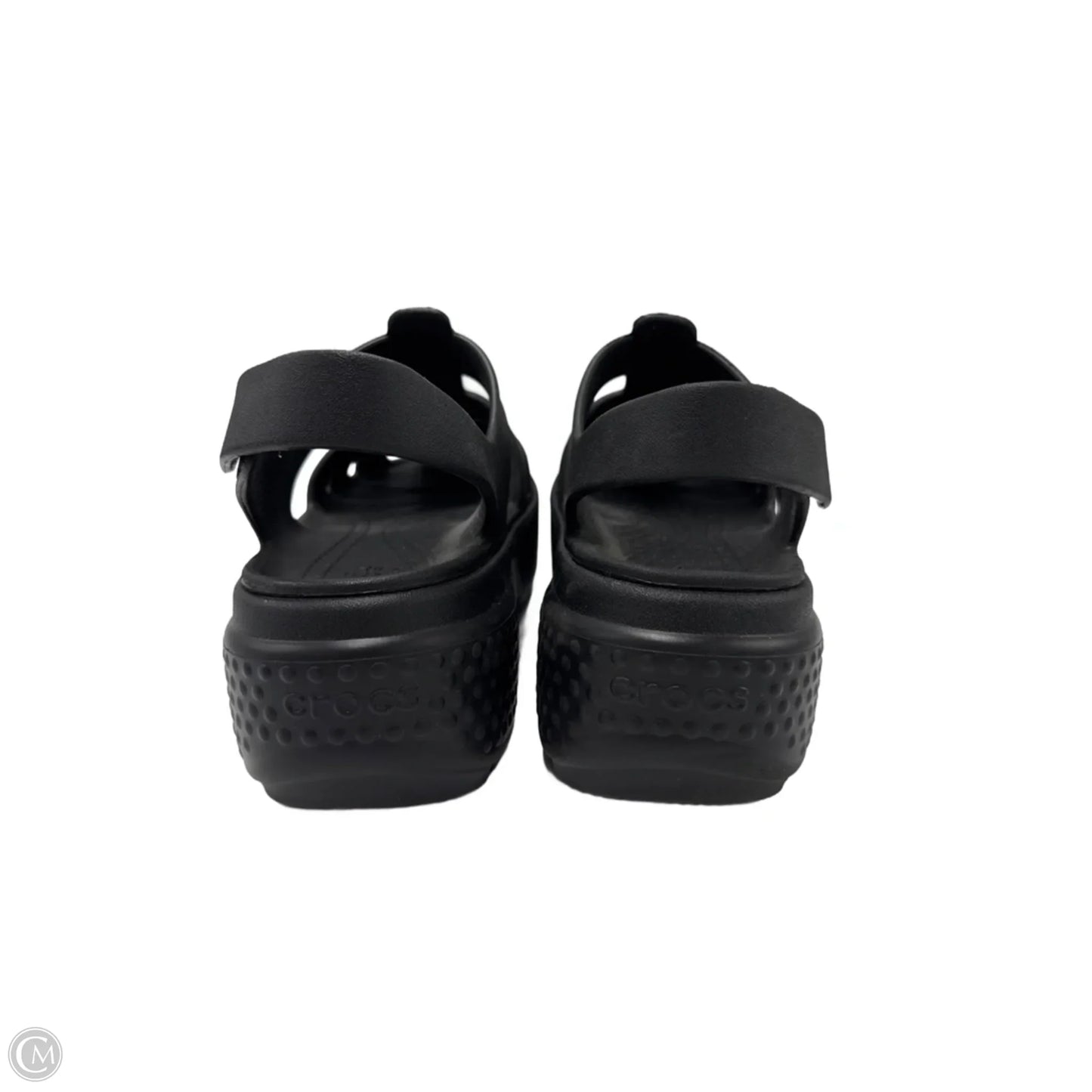 Shoes Flats By Crocs In Black, Size: 7