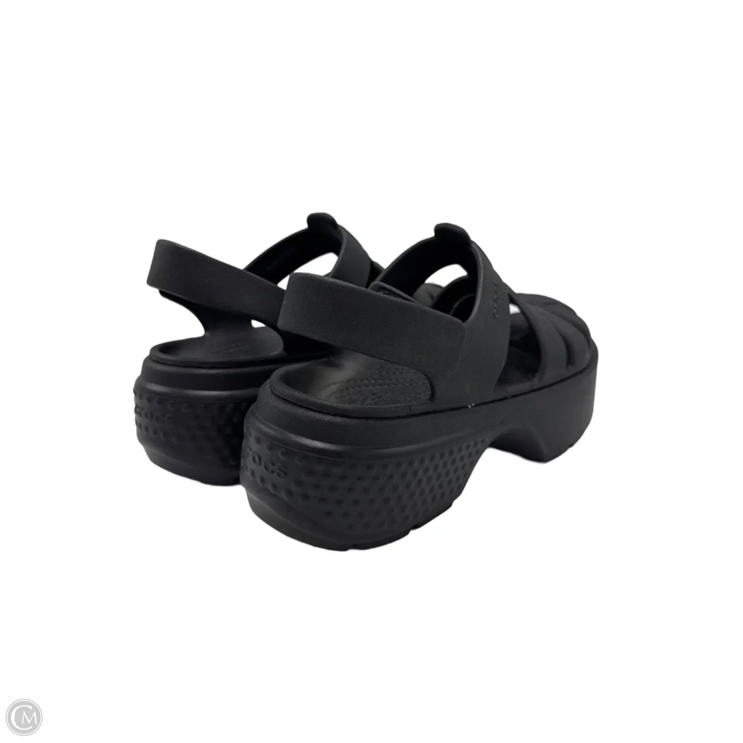 Shoes Flats By Crocs In Black, Size: 7