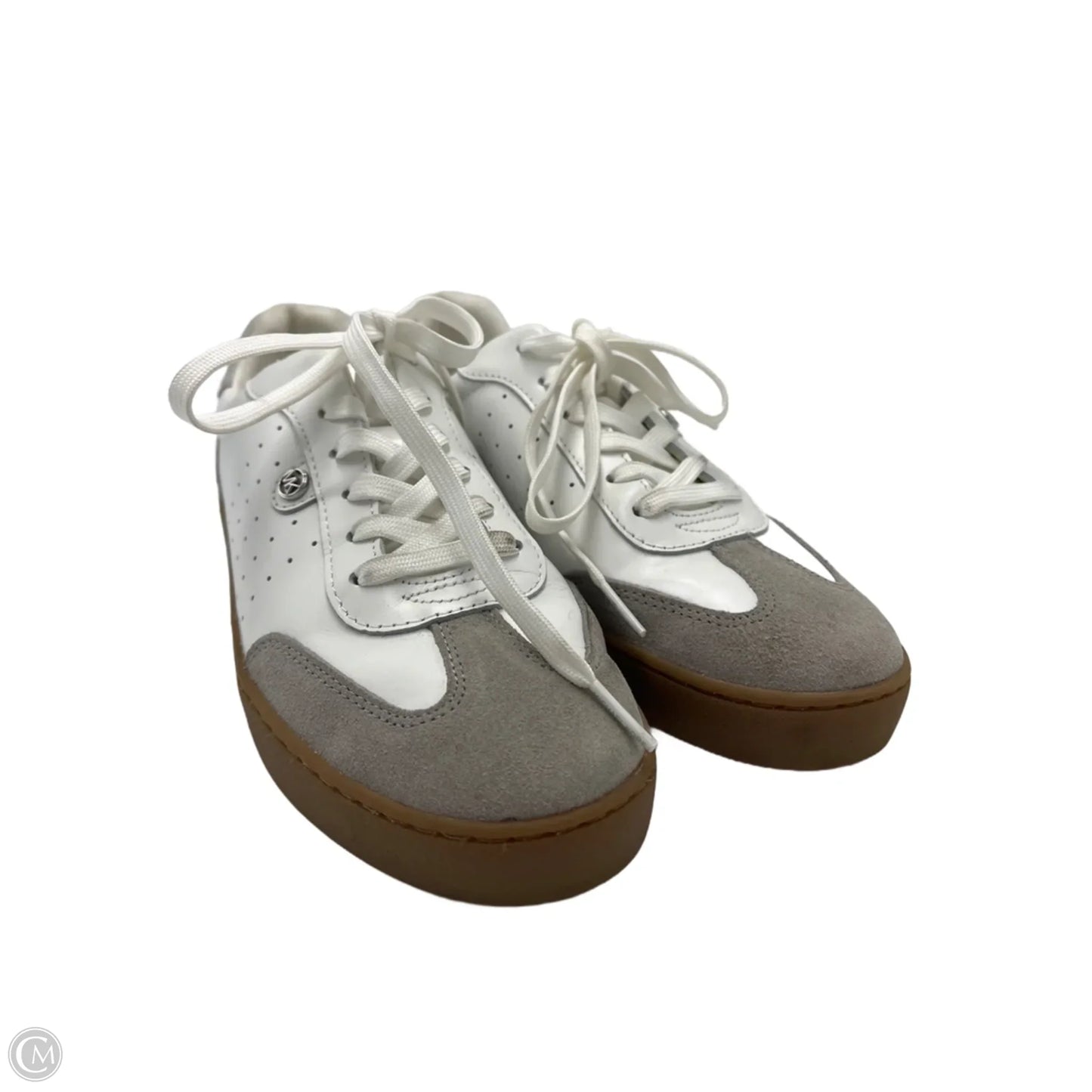 Shoes Designer By Michael Kors In Grey & White, Size: 8.5