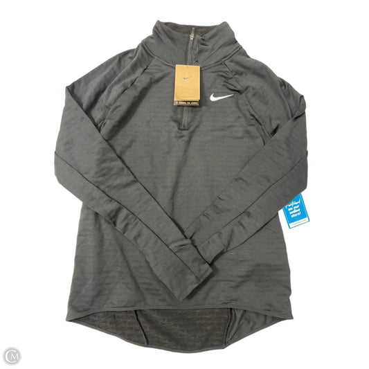 Athletic Top Long Sleeve Collar By Nike Apparel In Black, Size: M