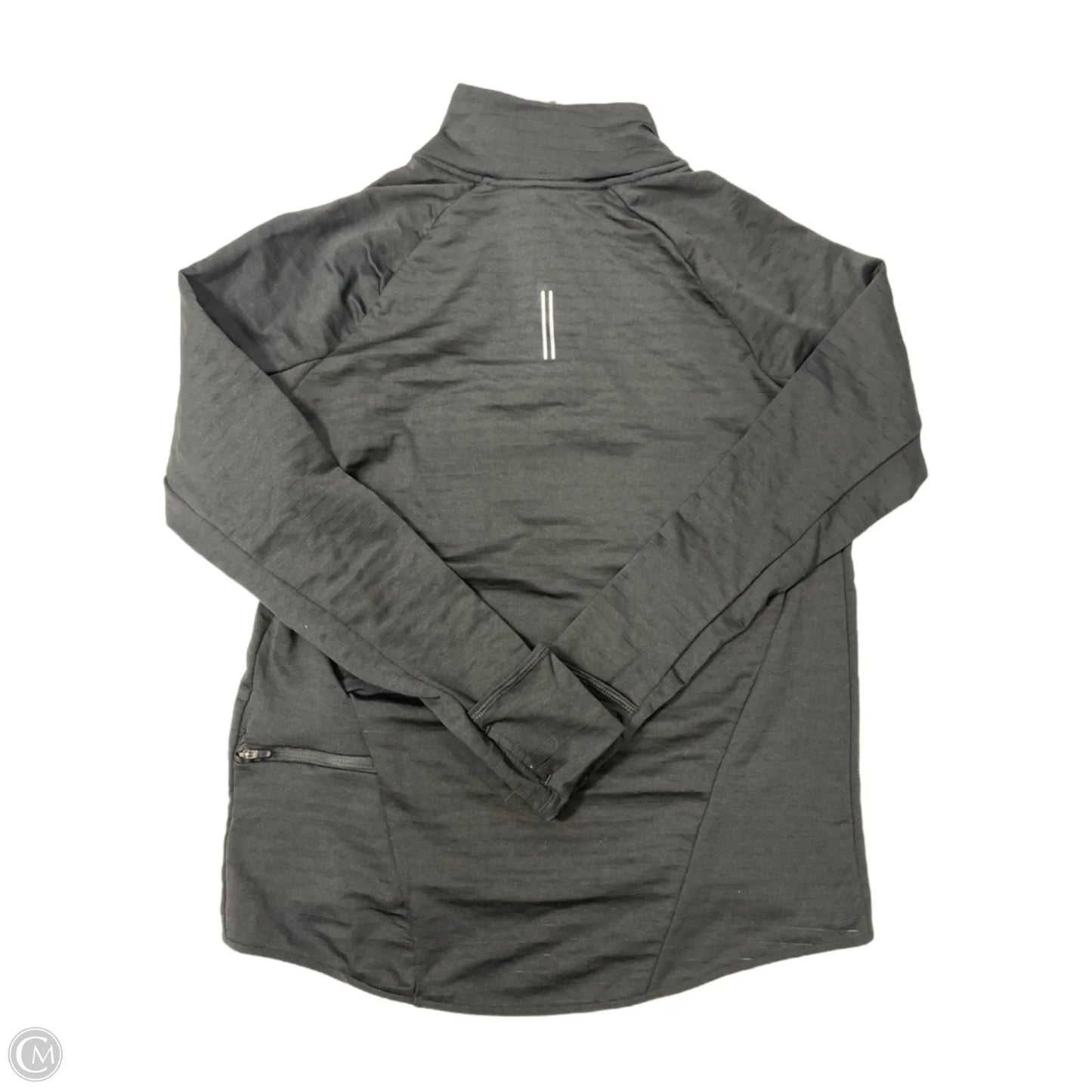 Athletic Top Long Sleeve Collar By Nike Apparel In Black, Size: M