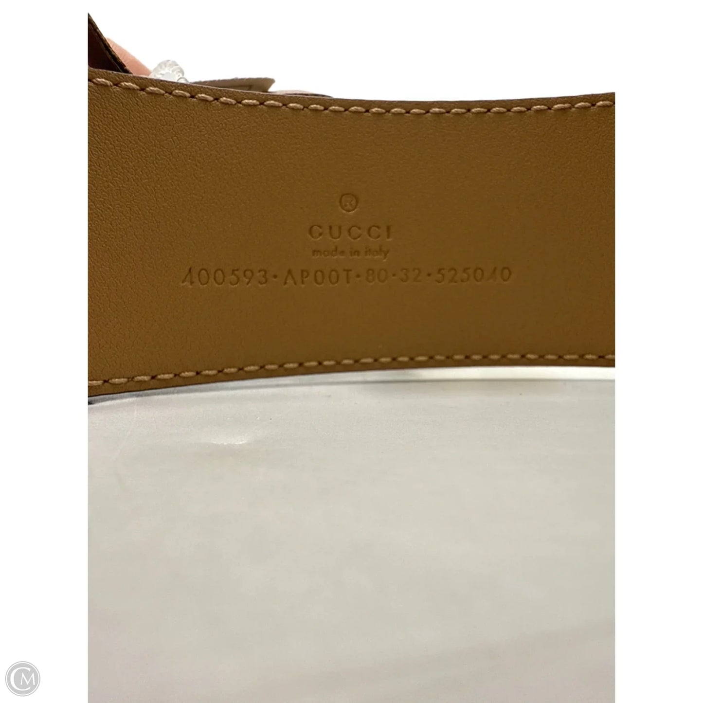 Gucci GG Marmot Leather Belt, Size: Small