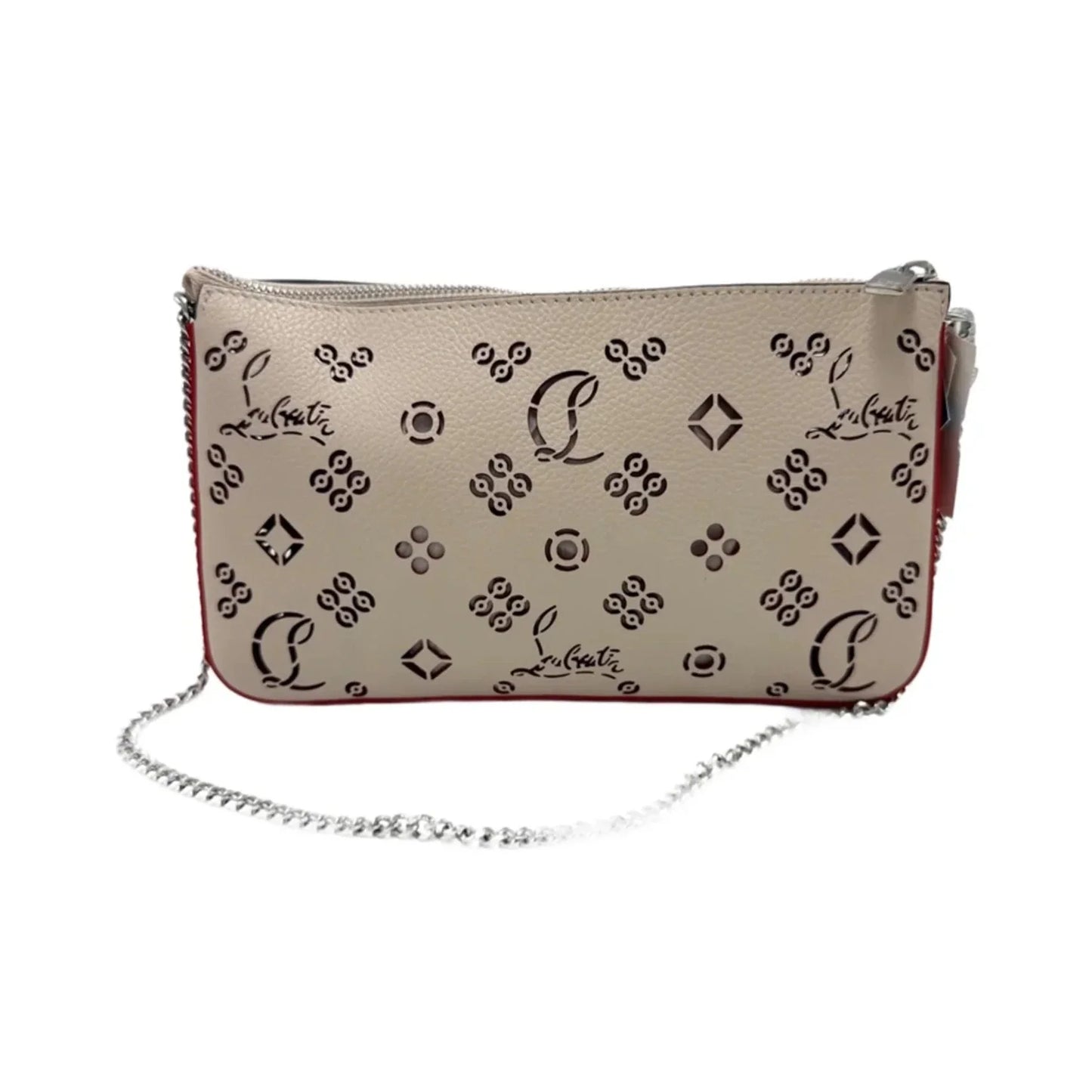 Christian Louboutin Calfskin Loubila Chain Luxury Handbag