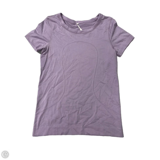Athletic Top Short Sleeve By Lululemon In Purple, Size: S