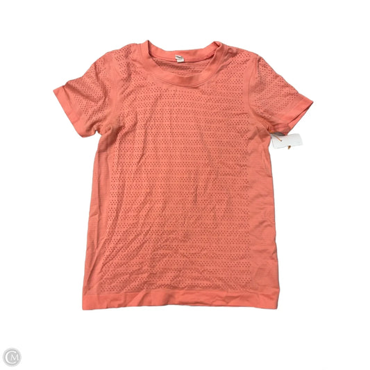 Athletic Top Short Sleeve By Lululemon In Coral, Size: S