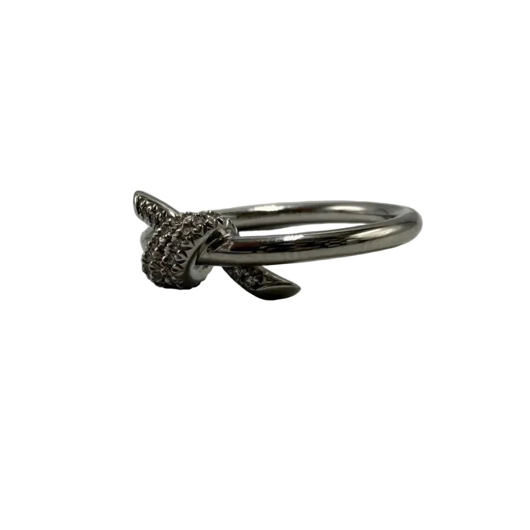 Tiffany And Company 18K Knot Luxury Diamond Ring, Size: 5.5