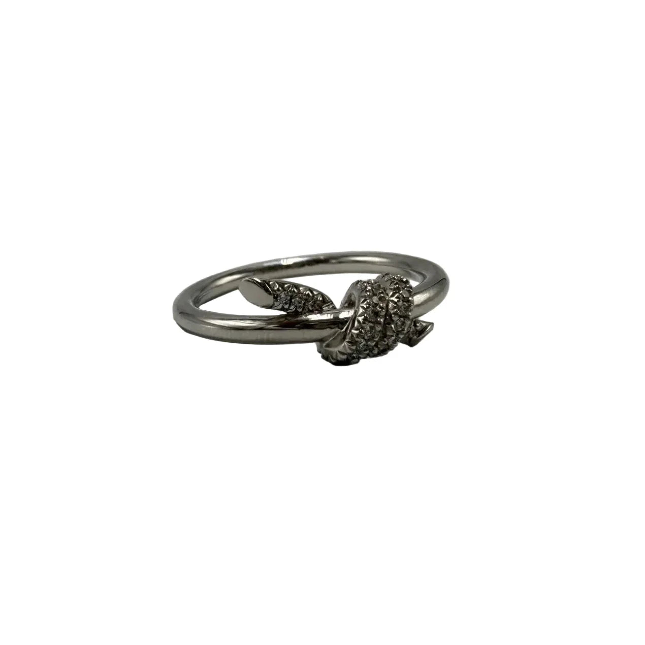 Tiffany And Company 18K Knot Luxury Diamond Ring, Size: 5.5
