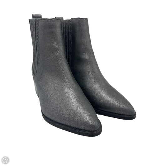Boots Ankle Heels By Clarks In Silver, Size: 5
