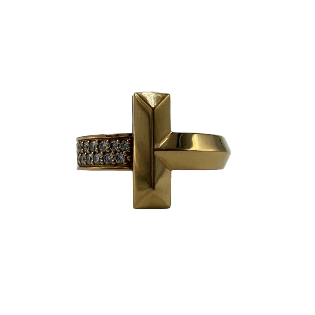 Tiffany And Company T1 18K Rose Gold with Diamonds, Size: 5.5
