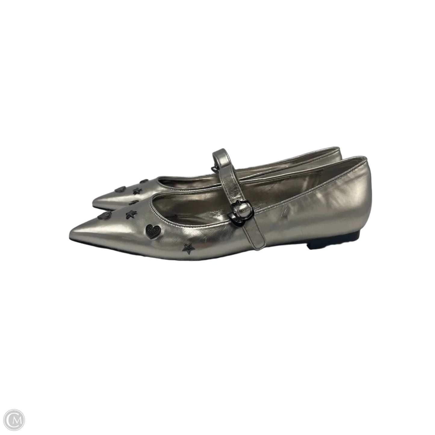 Shoes Designer By Karl Lagerfeld In Silver, Size: 7