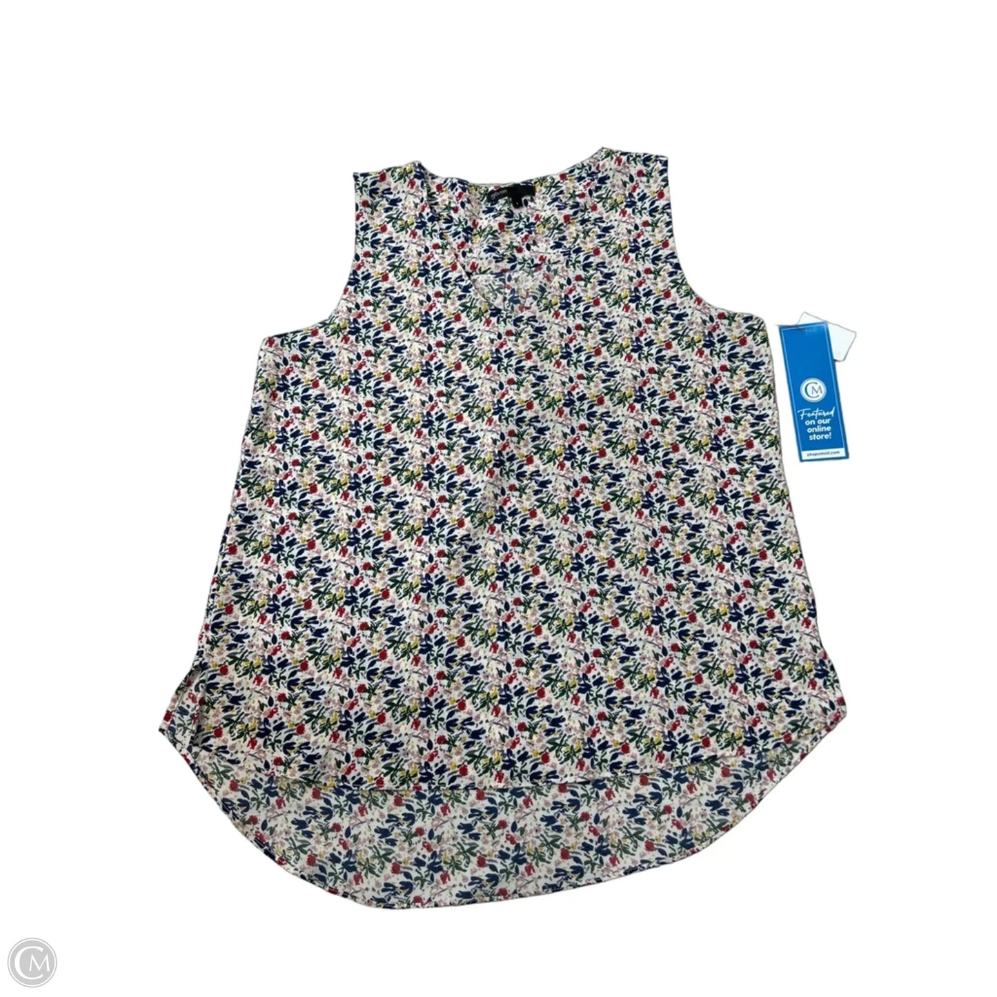 Top Sleeveless By Gibson In Floral Print, Size: L