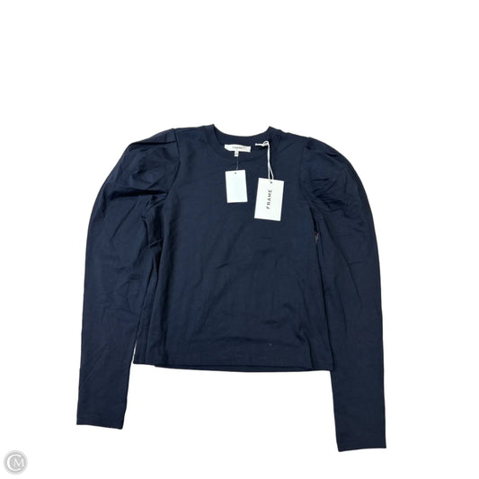 New! Top Long Sleeve By Frame In Navy, Size: S