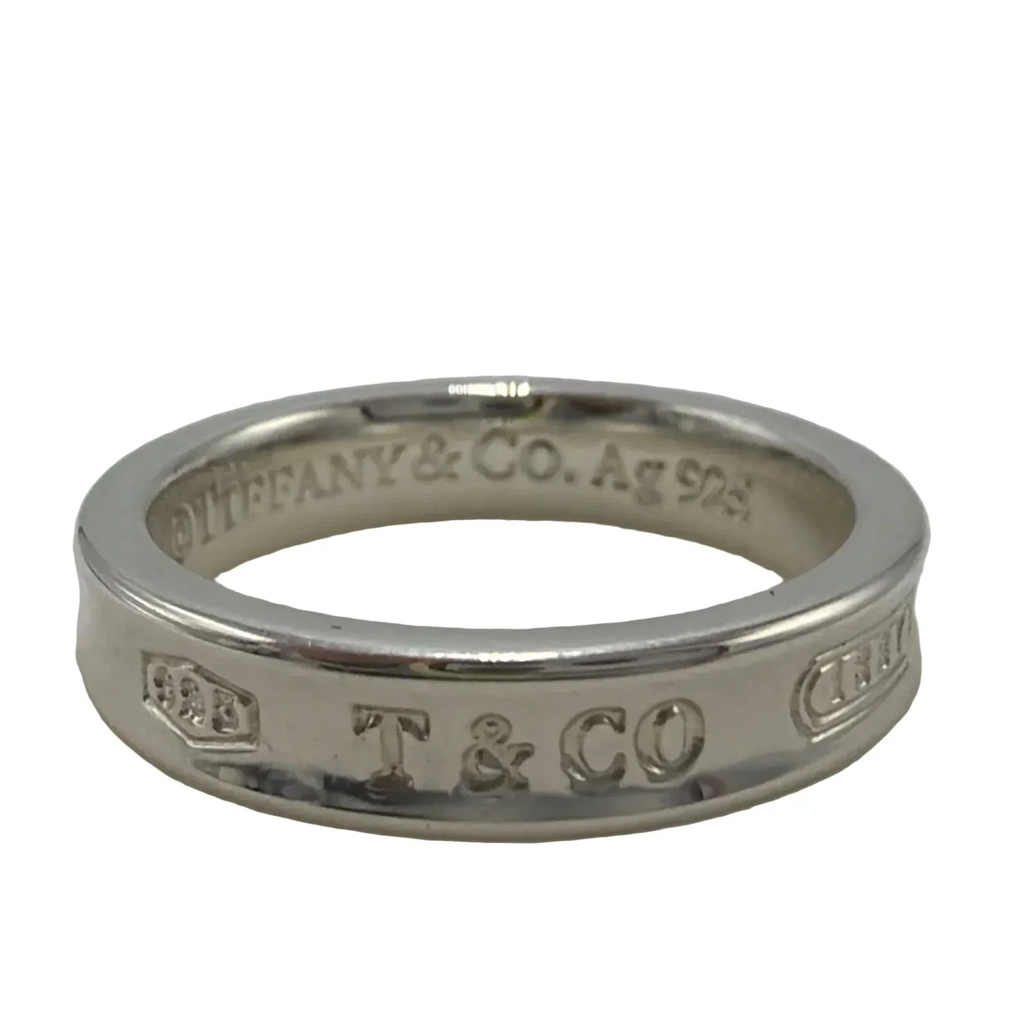 Tiffany & Company 1837 Narrow 925 Silver Ring, Size: 5.5